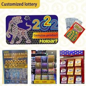 Scratch lottery tickets, concert tickets, special ticket customization