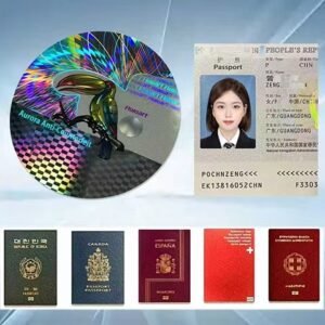 3D embossed colorful labels, passports, high-end label customization